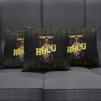 HBCU Grad Personalized Queen Poker Card Pillow Cover Golden Pattern