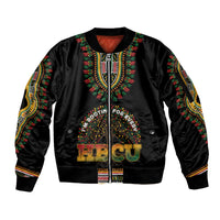 I'm Rooting For Every HBCU Dashiki Style Sleeve Zip Bomber Jacket