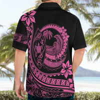 Polynesian Plumeria Hawaiian Shirt Ride The Waves - Pink - Wonder Print Shop