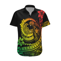 Polynesian Plumeria Hawaiian Shirt Ride The Waves - Reggae - Wonder Print Shop