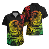 Polynesian Plumeria Hawaiian Shirt Ride The Waves - Reggae - Wonder Print Shop