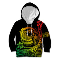 Polynesian Plumeria Kid Hoodie Ride The Waves - Reggae - Wonder Print Shop