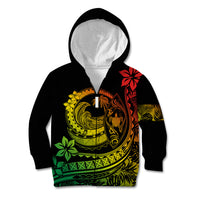 Polynesian Plumeria Kid Hoodie Ride The Waves - Reggae - Wonder Print Shop