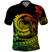 Polynesian Plumeria Polo Shirt Ride The Waves - Reggae - Wonder Print Shop