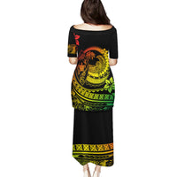 Polynesian Plumeria Puletasi Ride The Waves - Reggae - Wonder Print Shop