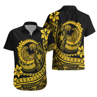 Polynesian Plumeria Hawaiian Shirt Ride The Waves - Yellow - Wonder Print Shop