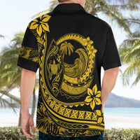 Polynesian Plumeria Hawaiian Shirt Ride The Waves - Yellow - Wonder Print Shop