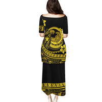 Polynesian Plumeria Puletasi Ride The Waves - Yellow - Wonder Print Shop