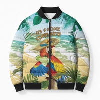 Aloha Hawaii It's 5 o'clock Somewhere Bomber Puffer Jacket - Wonder Print Shop