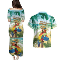 Aloha Hawaii It's 5 o'clock Somewhere Couples Matching Puletasi and Hawaiian Shirt - Wonder Print Shop