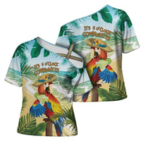 Aloha Hawaii It's 5 o'clock Somewhere Cross Shoulder Shirt - Wonder Print Shop