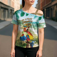 Aloha Hawaii It's 5 o'clock Somewhere Cross Shoulder Shirt - Wonder Print Shop