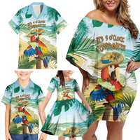 Aloha Hawaii It's 5 o'clock Somewhere Family Matching Off Shoulder Short Dress and Hawaiian Shirt - Wonder Print Shop