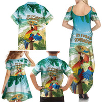 Aloha Hawaii It's 5 o'clock Somewhere Family Matching Summer Maxi Dress and Hawaiian Shirt - Wonder Print Shop