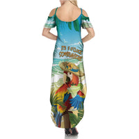 Aloha Hawaii It's 5 o'clock Somewhere Family Matching Summer Maxi Dress and Hawaiian Shirt - Wonder Print Shop