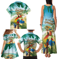 Aloha Hawaii It's 5 o'clock Somewhere Family Matching Tank Maxi Dress and Hawaiian Shirt - Wonder Print Shop