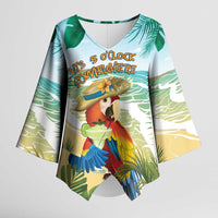 Aloha Hawaii It's 5 o'clock Somewhere Kimono Sleeve Blouse - Wonder Print Shop