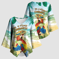 Aloha Hawaii It's 5 o'clock Somewhere Kimono Sleeve Blouse - Wonder Print Shop