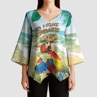 Aloha Hawaii It's 5 o'clock Somewhere Kimono Sleeve Blouse - Wonder Print Shop
