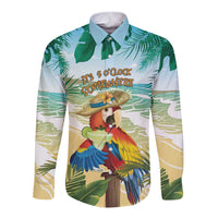 Aloha Hawaii It's 5 o'clock Somewhere Long Sleeve Button Shirt - Wonder Print Shop