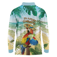 Aloha Hawaii It's 5 o'clock Somewhere Long Sleeve Polo Shirt - Wonder Print Shop