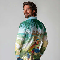 Aloha Hawaii It's 5 o'clock Somewhere Long Sleeve Polo Shirt - Wonder Print Shop