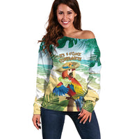 Aloha Hawaii It's 5 o'clock Somewhere Off Shoulder Sweater - Wonder Print Shop