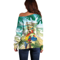 Aloha Hawaii It's 5 o'clock Somewhere Off Shoulder Sweater - Wonder Print Shop