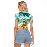 Aloha Hawaii It's 5 o'clock Somewhere Raglan Cropped T Shirt - Wonder Print Shop