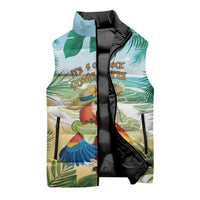 Aloha Hawaii It's 5 o'clock Somewhere Sleeveless Puffer Jacket - Wonder Print Shop