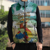 Aloha Hawaii It's 5 o'clock Somewhere Sleeveless Puffer Jacket - Wonder Print Shop