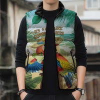 Aloha Hawaii It's 5 o'clock Somewhere Sleeveless Puffer Jacket - Wonder Print Shop