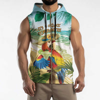 Aloha Hawaii It's 5 o'clock Somewhere Sleeveless Zip Hoodie - Wonder Print Shop