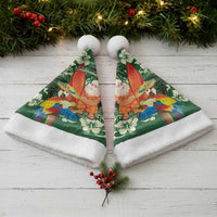 Moss Green Tropical Christmas Hawaii Tapa Christmas Santa Hat Aloha Santa Drink Party - Wonder Print Shop