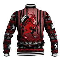Wonder Print Christmas Baseball Jacket Merry Krampus LT7 - Wonder Print Shop