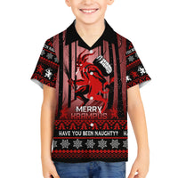 Wonder Print Christmas Family Matching Puletasi Dress and Hawaiian Shirt Merry Krampus - Wonder Print Shop
