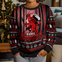 Wonder Print Christmas Kid Ugly Christmas Sweater Merry Krampus - Wonder Print Shop