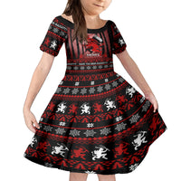 Wonder Print Christmas Kid Short Sleeve Dress Merry Krampus - Wonder Print Shop