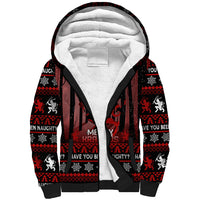 Wonder Print Christmas Sherpa Hoodie Merry Krampus - Wonder Print Shop