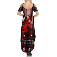 Wonder Print Christmas Summer Maxi Dress Merry Krampus - Wonder Print Shop