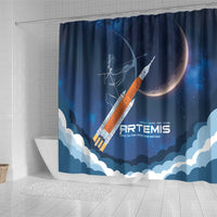Artemis 2026 Moon Mission Shower Curtain Back To The Moon And Beyond