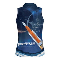 Artemis 2026 Moon Mission Women Sleeveless Polo Shirt Back To The Moon And Beyond