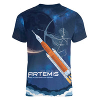 Artemis 2026 Moon Mission Women V-Neck T-Shirt Back To The Moon And Beyond