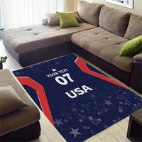 USA Cricket World Cup 2024 Custom Area Rug All Stars Sprangle LT7 - Wonder Print Shop