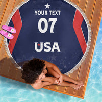 USA Cricket World Cup 2024 Custom Beach Blanket All Stars Sprangle LT7 - Wonder Print Shop