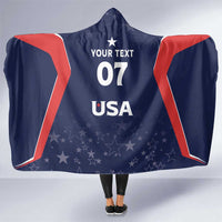USA Cricket World Cup 2024 Custom Hooded Blanket All Stars Sprangle