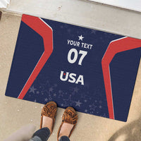 USA Cricket World Cup 2024 Custom Rubber Doormat All Stars Sprangle - Wonder Print Shop