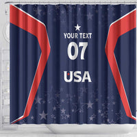 USA Cricket World Cup 2024 Custom Shower Curtain All Stars Sprangle