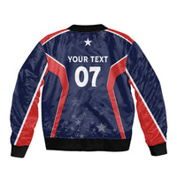 USA Cricket World Cup 2024 Custom Sleeve Zip Bomber Jacket All Stars Sprangle - Wonder Print Shop