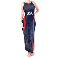 USA Cricket World Cup 2024 Custom Tank Maxi Dress All Stars Sprangle - Wonder Print Shop